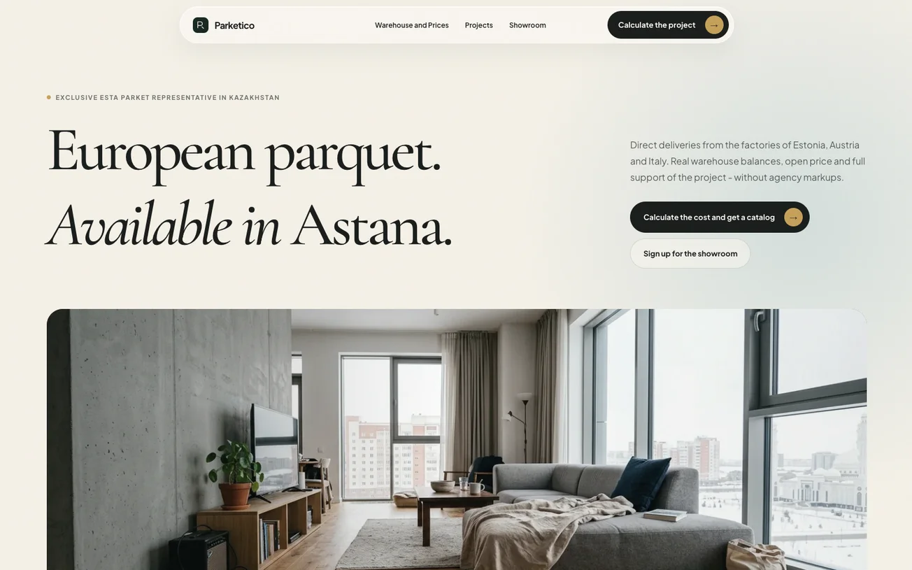 Parketico — parquet flooring website